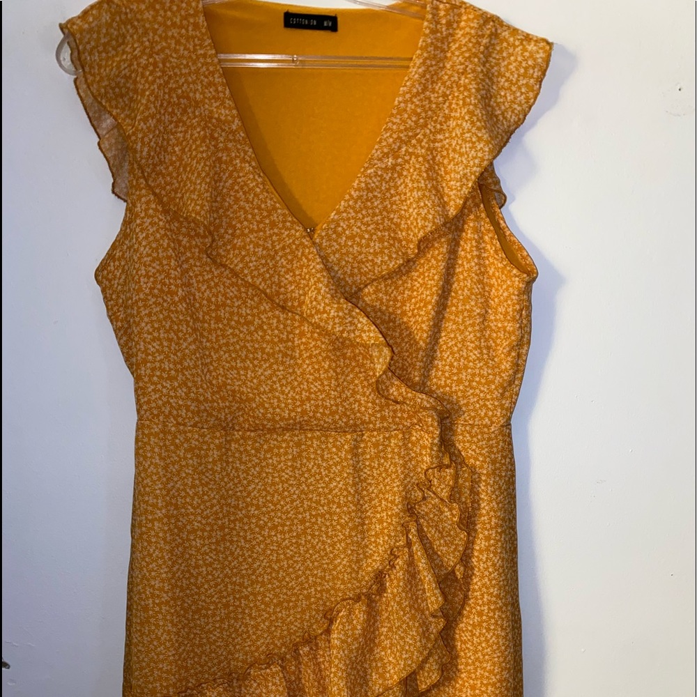 orange sun dress ( wrap dress)